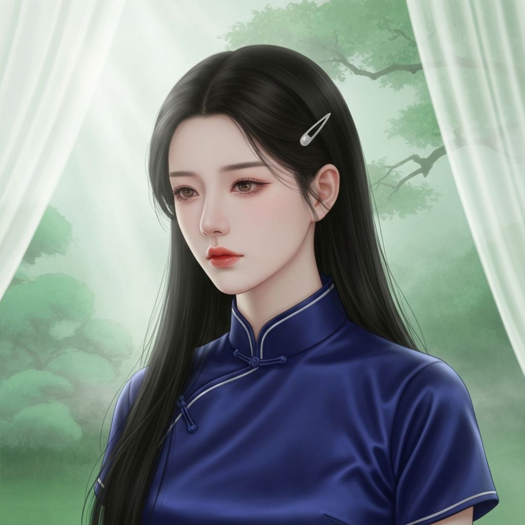 Artistic Chinese portrait generated by AI